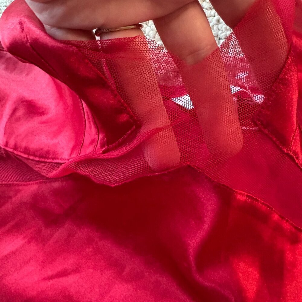 Victoria’s Secret Very Sexy Red Slip Dress M Y2K Lingerie Glam Valentines Sexy - Picture 4 of 12